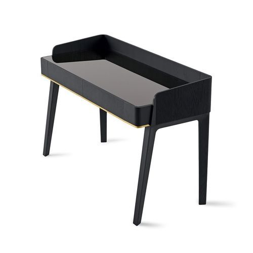 Contemporary secretary desk - SOHO - Gallotti&Radice - ash / brass / glass