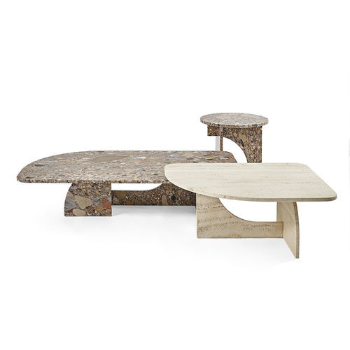 Contemporary coffee table - Selce - Gallotti&Radice - stone / stone base / home