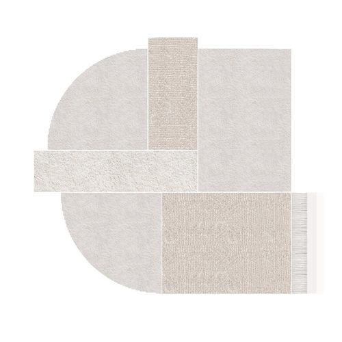 Contemporary rug - Metaphores - Gallotti&Radice - patterned / hand-woven / beige