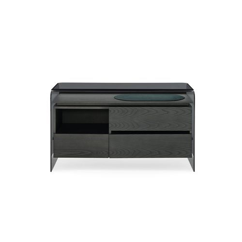 Contemporary chest of drawers - HOLLY COM&Ograve; - Gallotti&Radice - ash / stained wood / smoked glass