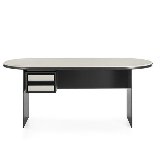 Contemporary secretary desk - SENSEI DESK - Gallotti&Radice - lacquered metal / lacquered wood / glass