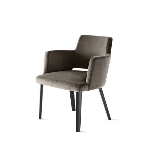 Contemporary chair - Thea Queen - Gallotti&Radice - indoor / fabric / leather