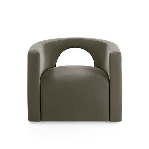 Contemporary armchair - H2O Lounge - Gallotti&Radice - leather / fabric / wooden