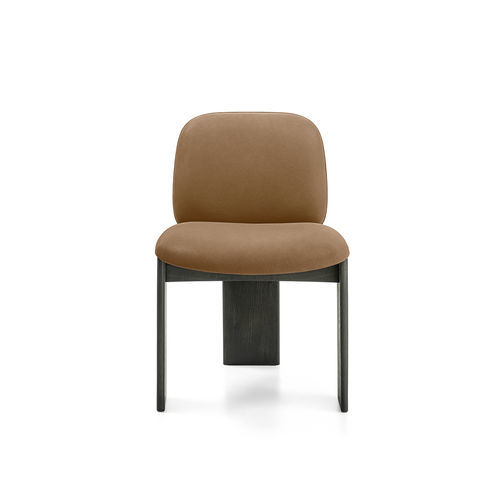 Contemporary chair - Saki - Gallotti&Radice - indoor / leather / fabric