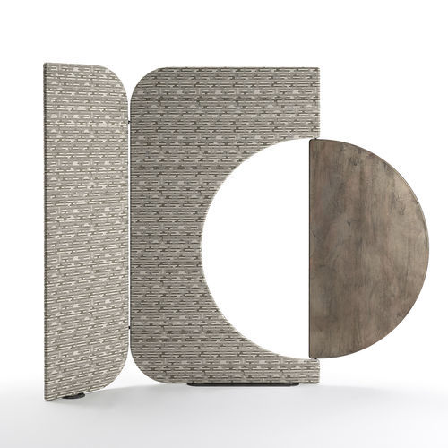 Contemporary screen - Enso - Gallotti&Radice - wooden / fabric / commercial