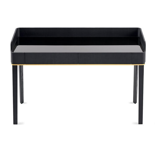 Free-standing desk - SOHO - Gallotti&Radice - contemporary / polished brass / leather