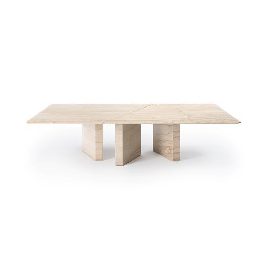 Modern dining table - PLATIUM CLASS - Gallotti&Radice - wood / marble / wooden base