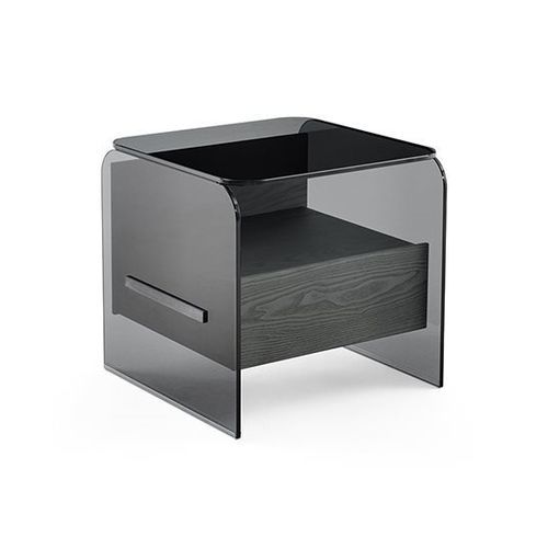 Contemporary bedside table - HOLLY COMODINO - Gallotti&Radice - ash / lacquered wood / glass
