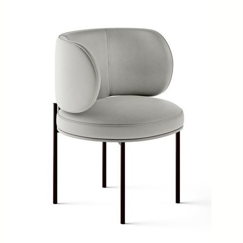 Modern dining chair - AKIKO - Gallotti&Radice - indoor / metal / leather