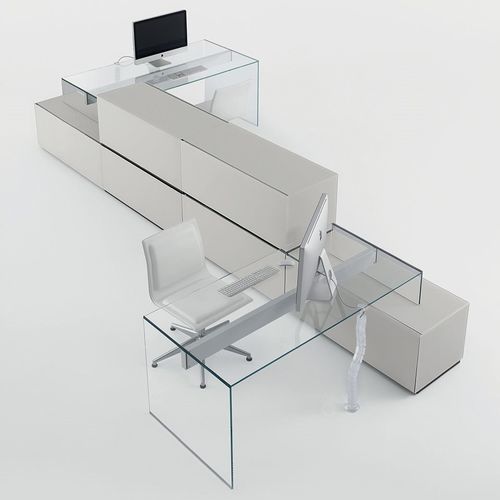 Free-standing desk - AIR 1 UP/1 UP S - Gallotti&Radice - contemporary / aluminum / anodized aluminum