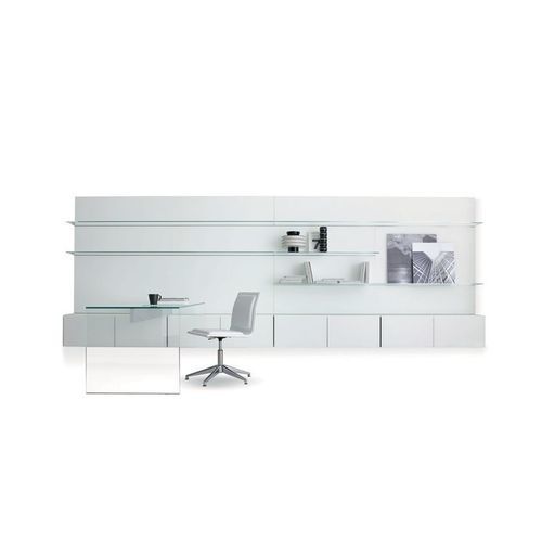 Wall-mounted bookcase - ELLE PLUS 10  - Gallotti&Radice - contemporary / for office / lacquered wood