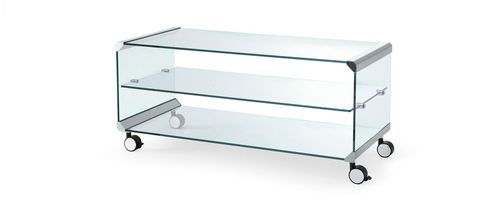 Contemporary coffee table - GEORGE - Gallotti&Radice - glass / tempered glass / stainless steel