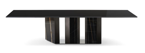 Contemporary table - PLATIUM - Gallotti&Radice - marble / marble base / rectangular