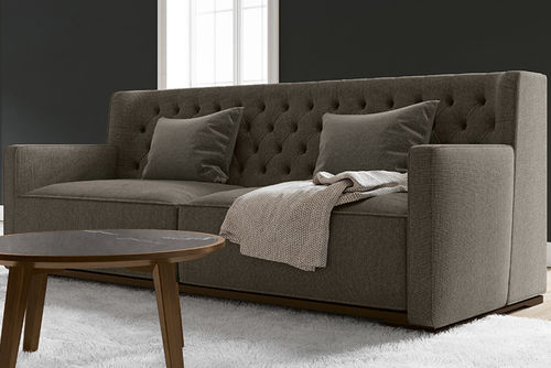 Contemporary sofa - GLAMOUR - Febal Casa - fabric / gray / contract