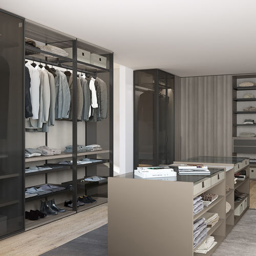 Modular walk-in wardrobe - AURORA-BARRET - Febal Casa - corner / wall ...