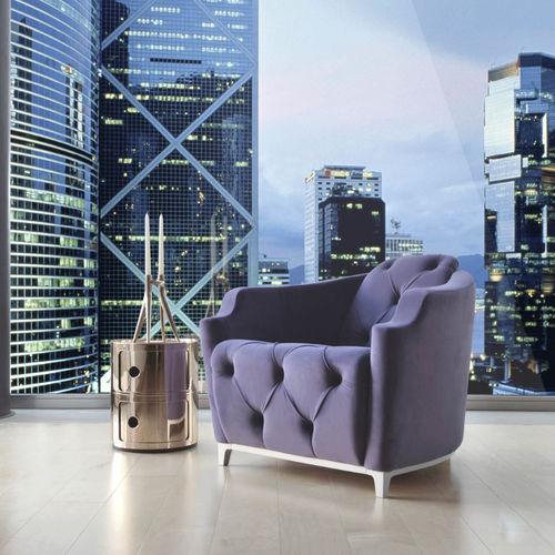 Chesterfield armchair - DELIZIA - caliaitalia - fabric / leather / pine