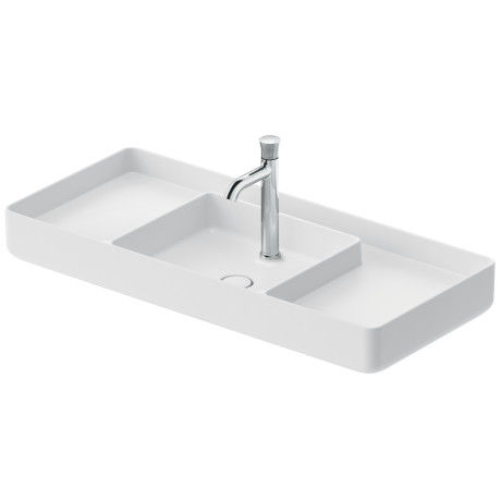 Countertop washbasin - 238110 - DURAVIT - ceramic / high-gloss / rectangular