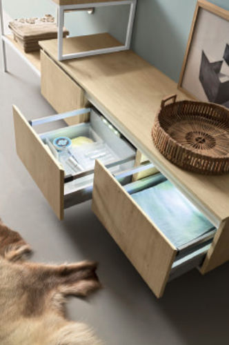 Contemporary bathroom cabinet - NORDIC STYLE PRACTICALITY - Cerasa - wooden / wall-mounted / with drawer
