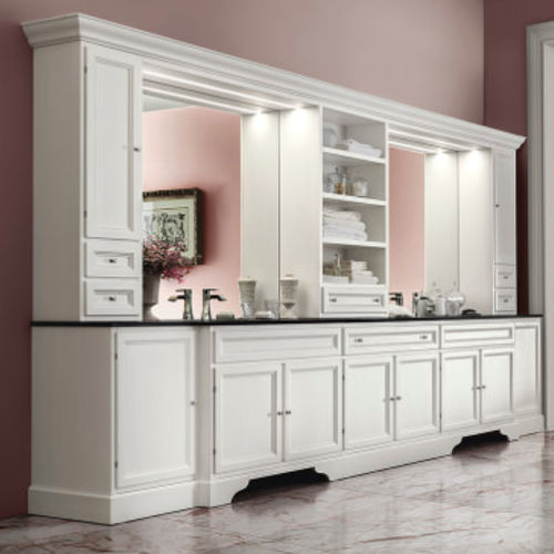 Free-standing washbasin cabinet - PAESTUM: 02 - Cerasa - wooden / crystal / chrome