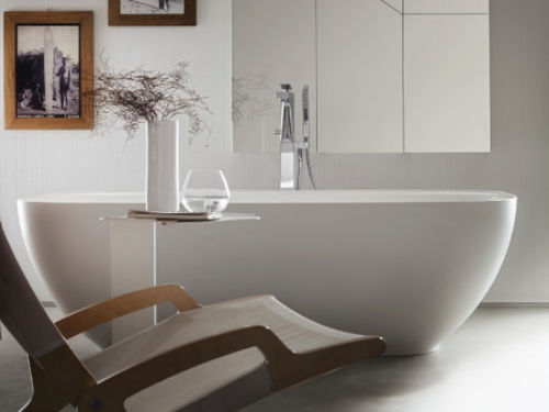 Oval bathtub - SOFT - Cerasa - freestanding / Solid Surface / white