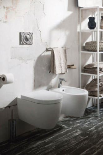 Wall-hung toilet - UP - Cerasa - ceramic / modern