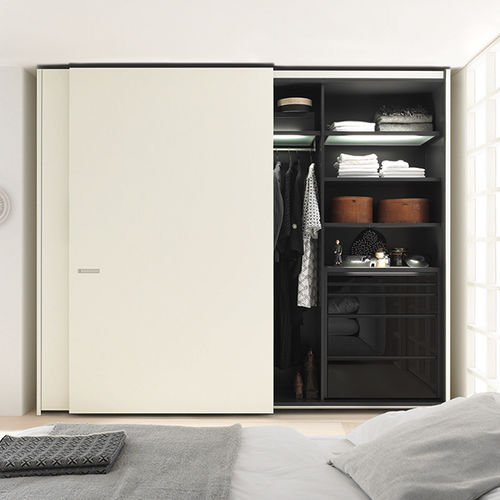 Contemporary wardrobe - COLLECT - interlübke - lacquered wood / sliding door
