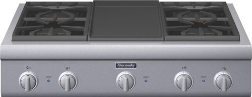 Gas cooktop - PCG364GD  - Thermador - commercial / 5 burner / countertop