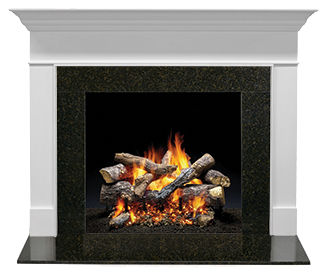 Traditional fireplace mantel - WESCOTT - heatilator - marble / wooden
