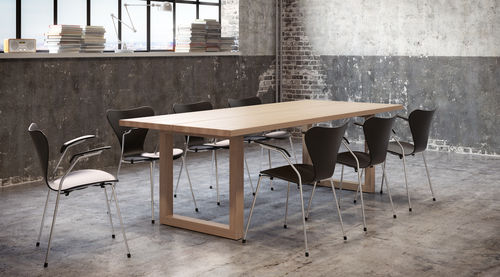Contemporary dining table - INFINITY - SPEKVA - oak / walnut / solid wood