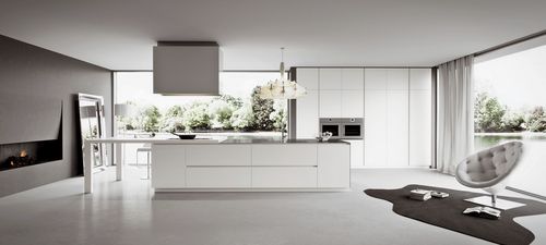 Contemporary kitchen - AK_02 6 - Arrital - laminate / island / handleless