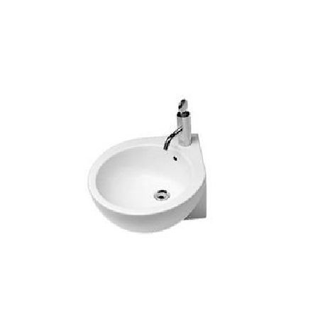 Wall-mounted washbasin - Y0H601 - HATRIA srl - ceramic / corner / 1-hole