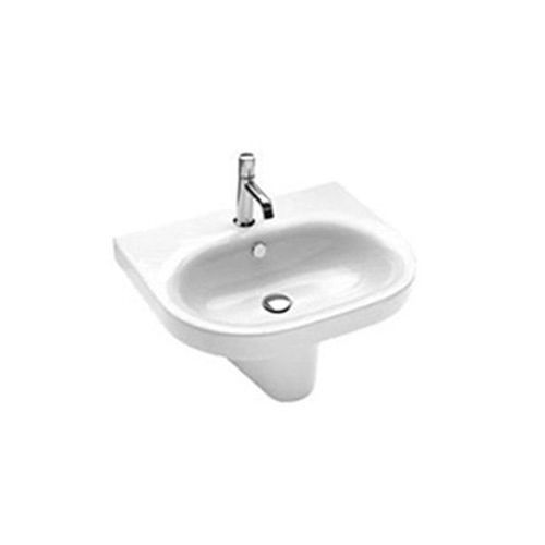 Wall-mounted washbasin - Y0YT01 - HATRIA srl - ceramic / stainless steel / with towel rack