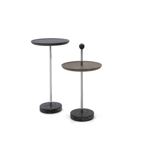 Contemporary pedestal table - CONTRALTO  - PIANCA - wooden / metal base / stone base