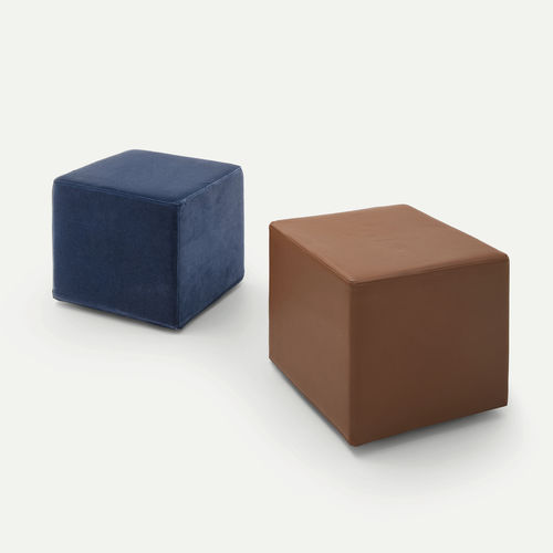 Contemporary pouf - CUBO  - PIANCA - fabric / leather / synthetic leather