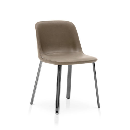 Contemporary chair - ESSE - PIANCA - indoor / fabric / leather