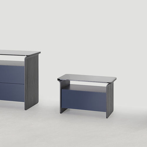 Contemporary bedside table - NOTA - PIANCA - plywood / plywood base / rectangular