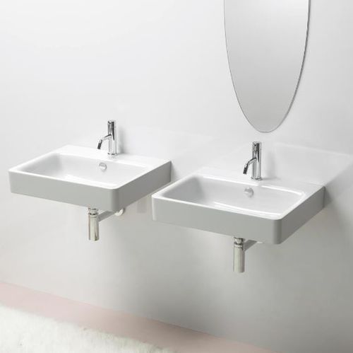 Wall-mounted washbasin - SAND: 9031111 - GSI - ceramic / rectangular ...