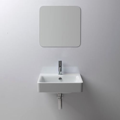Wall-mounted washbasin - SAND: 9085111 - GSI - ceramic / square / contemporary