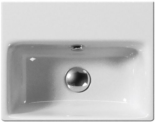 Wall-mounted washbasin - SAND: 9084111 - GSI - ceramic / rectangular / contemporary