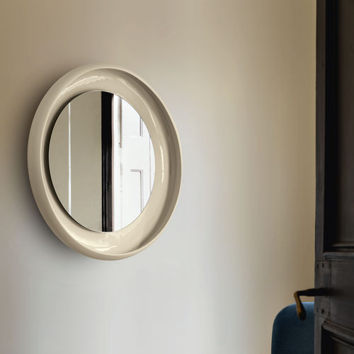 Wall-mounted mirror - Coque - miniforms - contemporary / round / ceramic