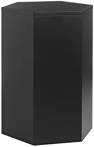 Contemporary stool - HEXAGON  - BoConcept - wooden / with storage compartment / black