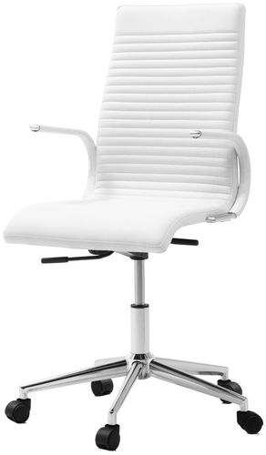 Contemporary office chair - FERRARA - BoConcept - synthetic leather / upholstered / on casters