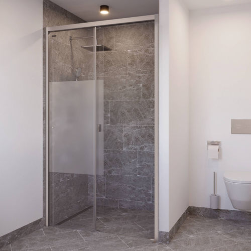 Fixed shower screen - ALLEGRA 3  - DUSCHOLUX AG - corner / tempered glass / custom-made