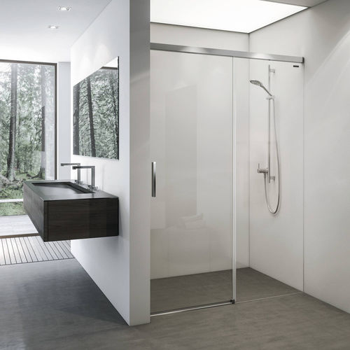 Sliding shower screen - BELLA VITA 3 PLUS - DUSCHOLUX AG - for alcoves / tempered glass / custom-made