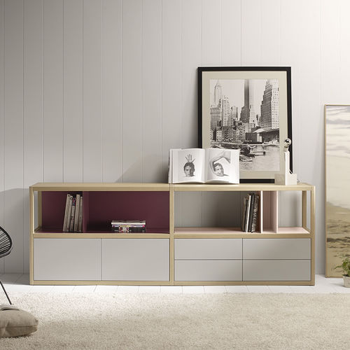 Contemporary sideboard - KAI - TREKU - lacquered wood / solid wood / marble