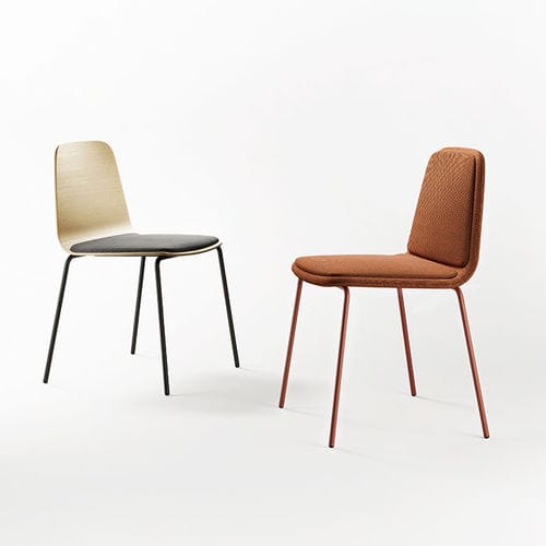 Contemporary chair - BISELL - TREKU - indoor / fabric / solid wood