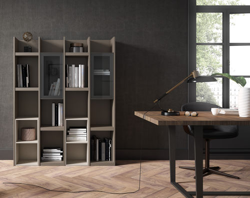 Free-standing bookcase - S&Iacute;NTESIS - MUEBLES MESEGUE, S.A. - modular / contemporary / for office