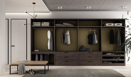Contemporary walk-in wardrobe - REALLY 102 - MUEBLES MESEGUE, S.A. - wooden / metal / with drawers