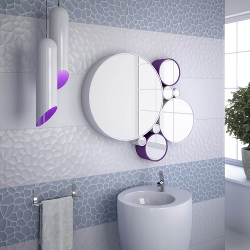 Ceramic tile - VANTAGE  - SALONI CERAMICA - high-gloss / 3D / indoor