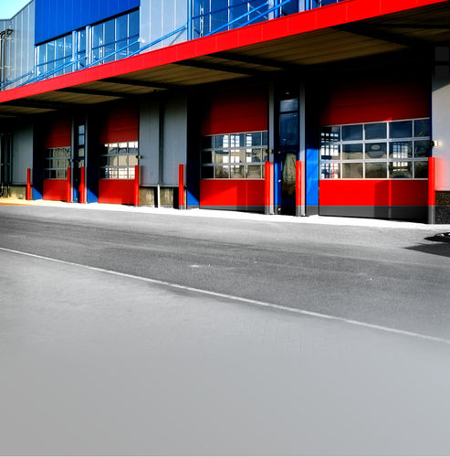 Sectional industrial door - OVERHEAD - KONE - aluminum / polycarbonate / acrylic